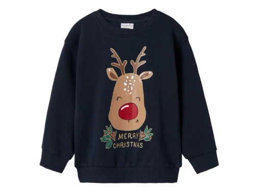 Name It dark sapphire jul glitter sweatshirt